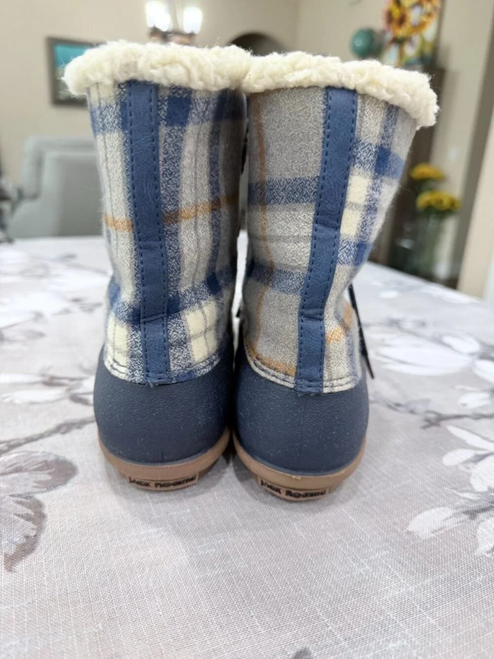 Jack Rogers Plaid Duck Boots Sherpa Lined Waterproof Rain Boots Women’s Size 9